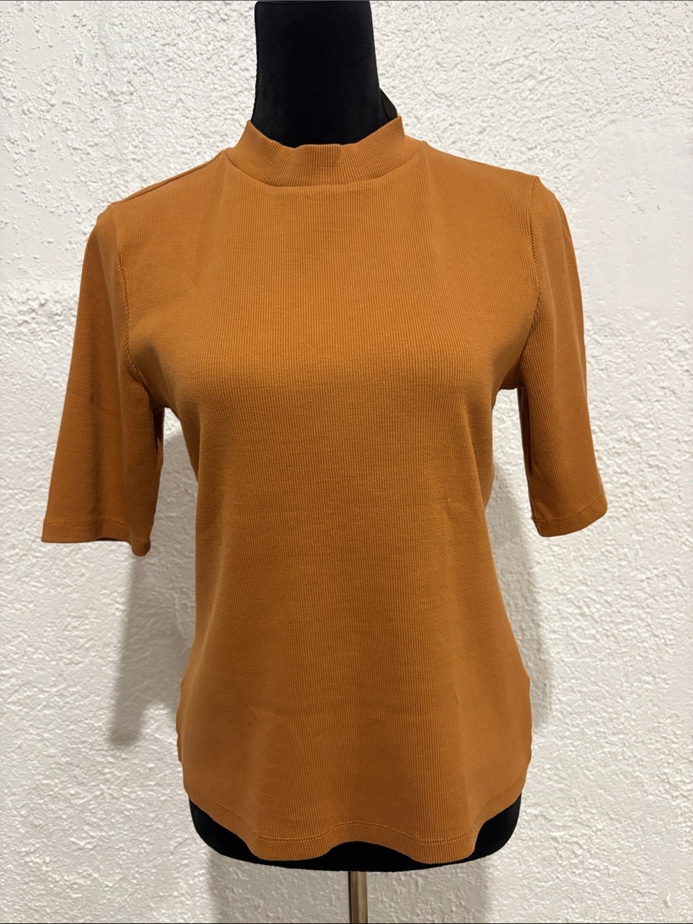 Maeve by Anthropologie Ribbed Top in Honey Brown Size Medium